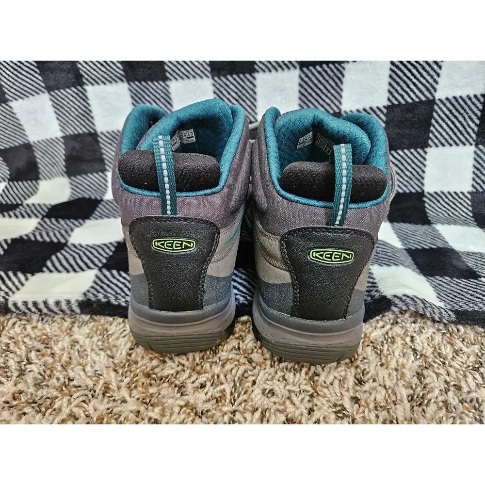 KEEN Terradora II Mid Waterproof Hiking Boots Women's US 9 Gray Teal